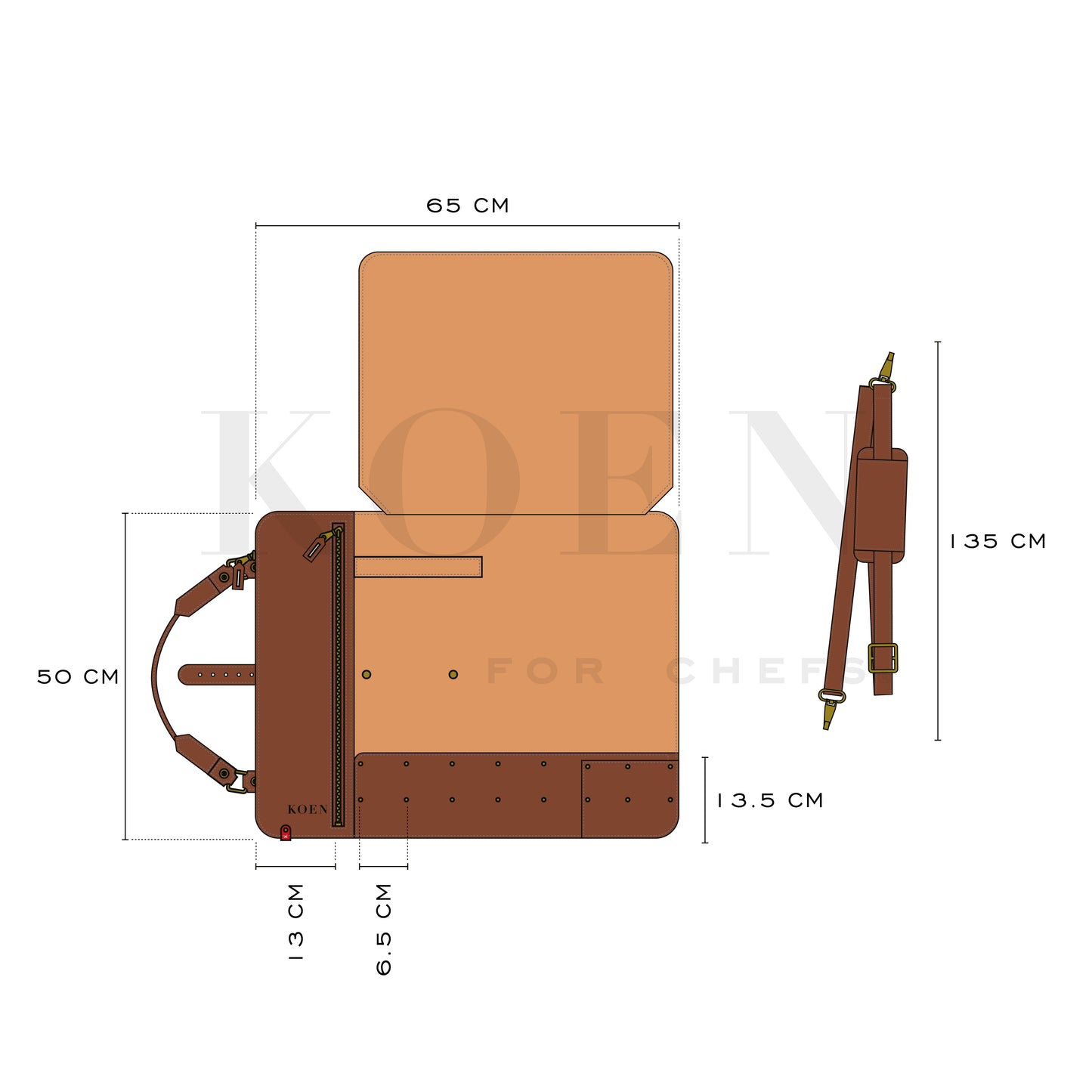 Max KOEN for Chefs Case, Honey Color