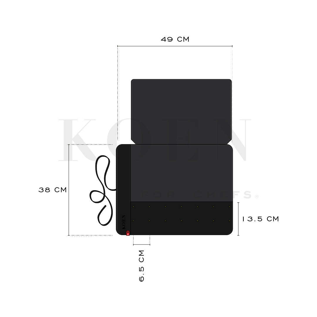 Estuche Mini KOEN for Chefs Piel Bold Color Negro