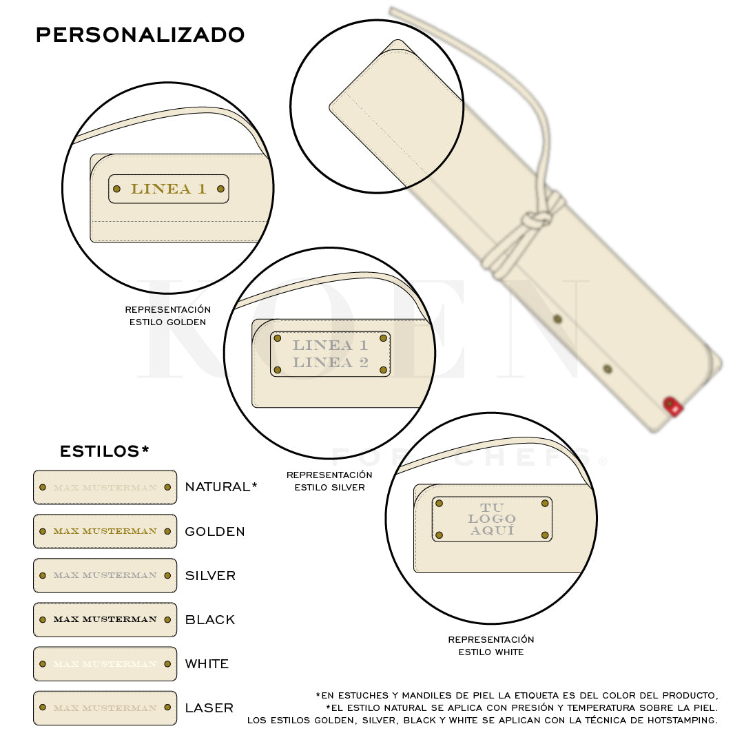 Estuche Mini KOEN for Chefs Piel Bold Color King Midas