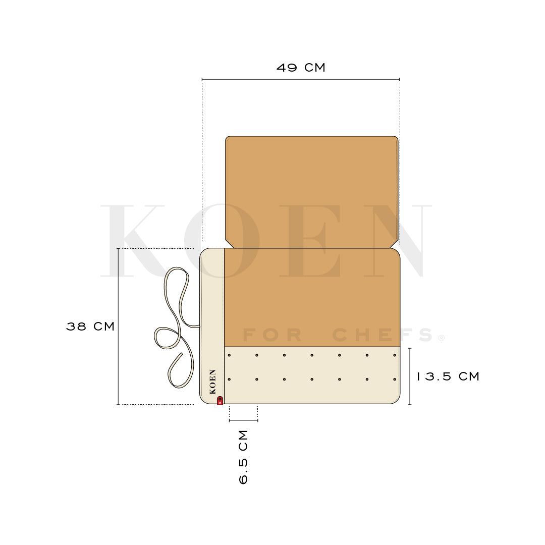 Estuche Mini KOEN for Chefs Piel Bold Color King Midas