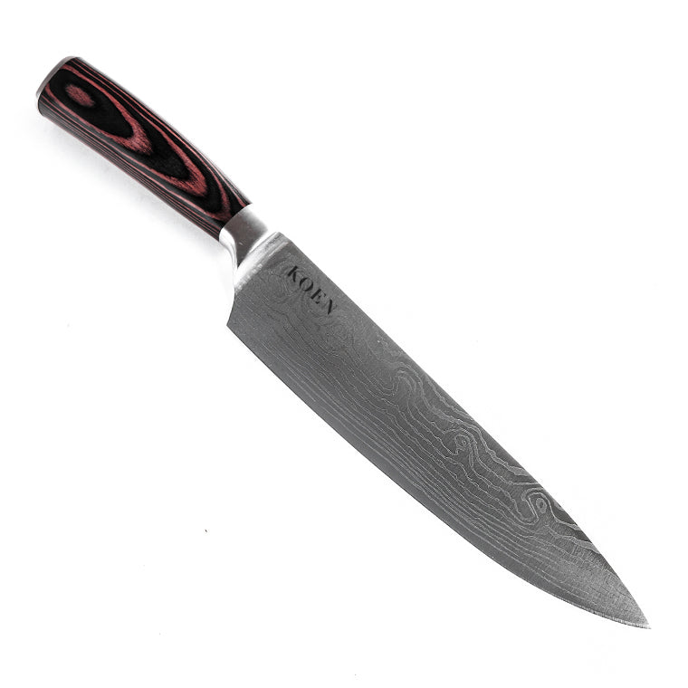Cuchillo Chef KOEN for Chefs Acero Inox. Grabado 8"