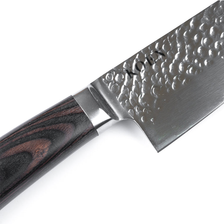 Cuchillo Chef KOEN for Chefs Acero Inox. Martillado 8"