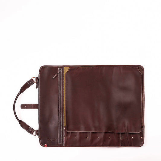 Estuche Max KOEN for Chefs Piel Bold Color Chocolate