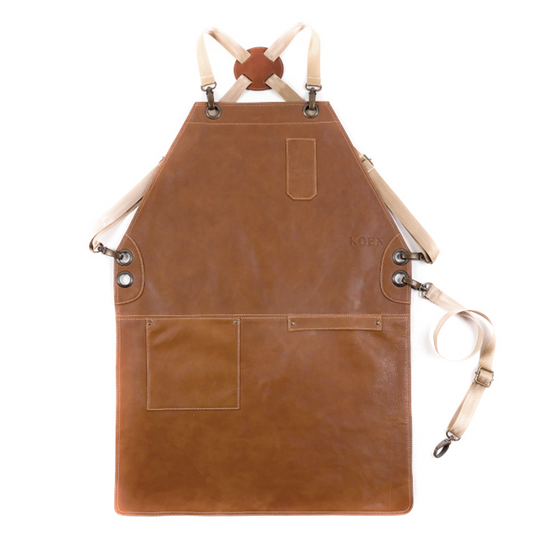 Mandil London Crossback KOEN for Chefs Piel Comfort Color Miel