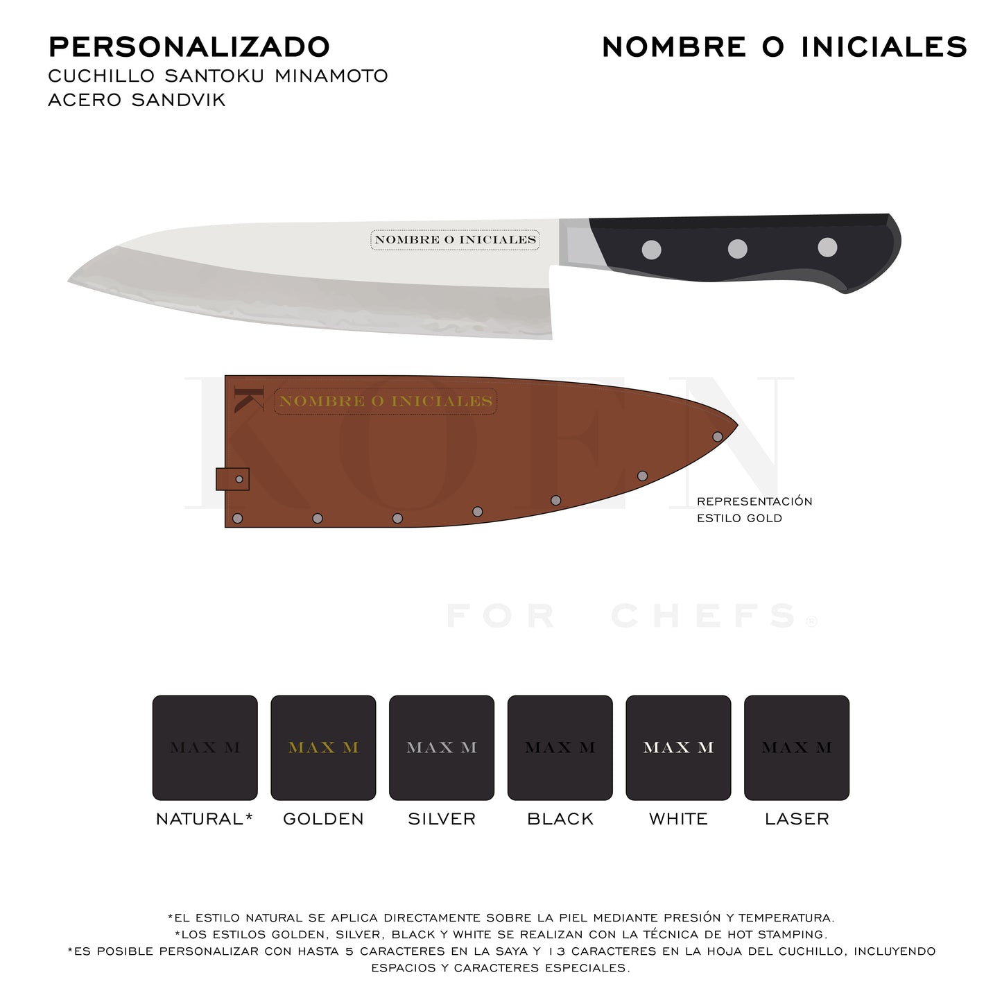 Cuchillo Santoku Minamoto Acero Sandvik
