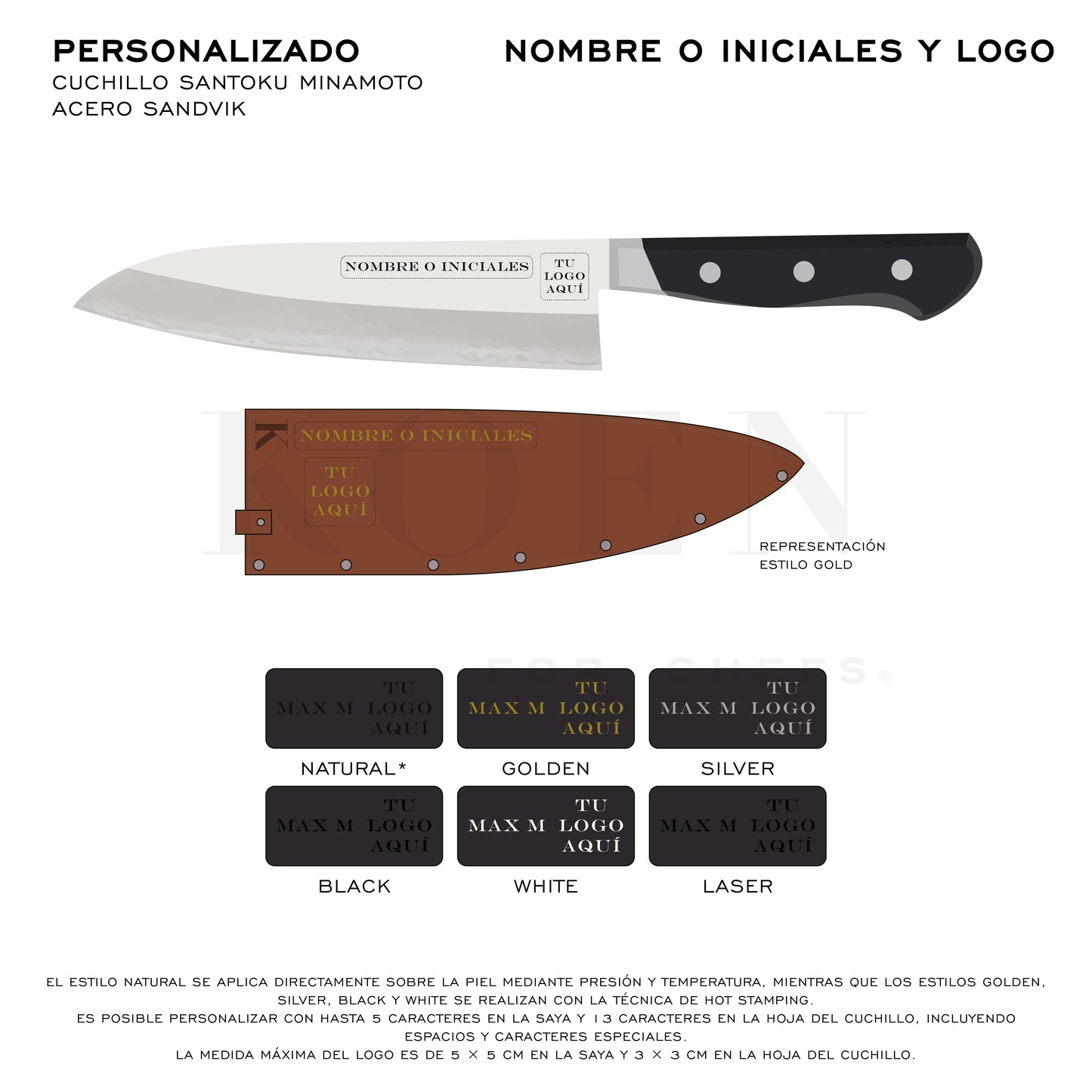 Cuchillo Santoku Minamoto Acero Sandvik