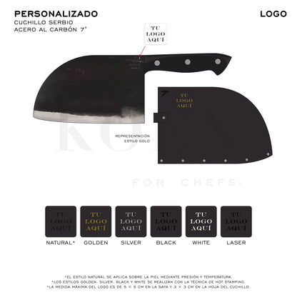 Cuchillo Serbio KOEN for Chefs Acero al Carbón 7"
