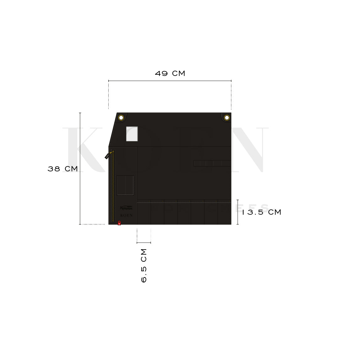 Estuche Expediter Knifewear x KOEN for Chefs Lona Encerada Color Negro
