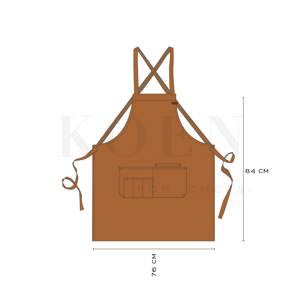 Mandil Berlin Crossback KOEN for Chefs Lona de Algodón Color Sunset