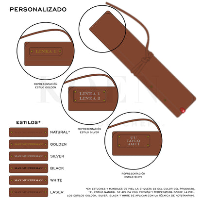 Estuche Mini KOEN for Chefs Piel Bold Color Miel