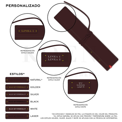 Estuche Mini KOEN for Chefs Piel Bold Color Chocolate