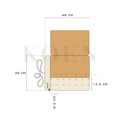 Estuche Mini KOEN for Chefs Piel Bold Color King Midas