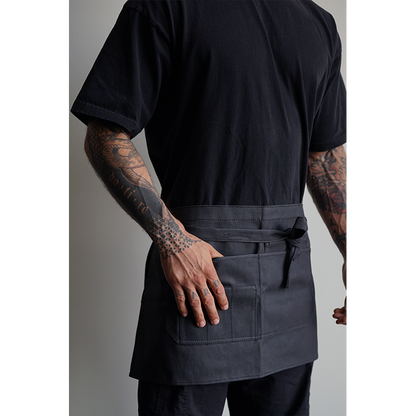 Mandil Berlin Short KOEN for Chefs Lona Encerada Color Negro