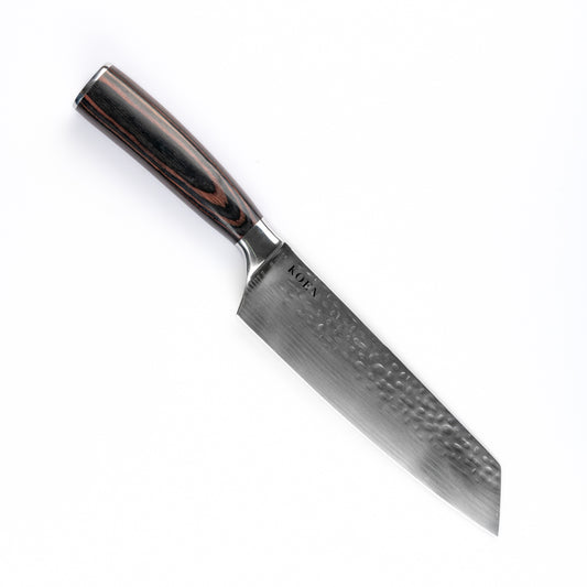 Cuchillo Kiritsuke KOEN for Chefs Acero Inox. Grabado Martillado 7"