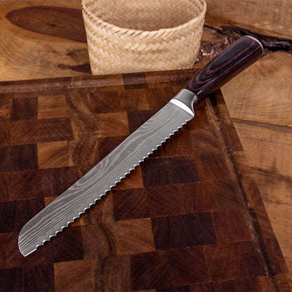 Cuchillo para Pan KOEN for Chefs Acero Inox. Grabado 8"