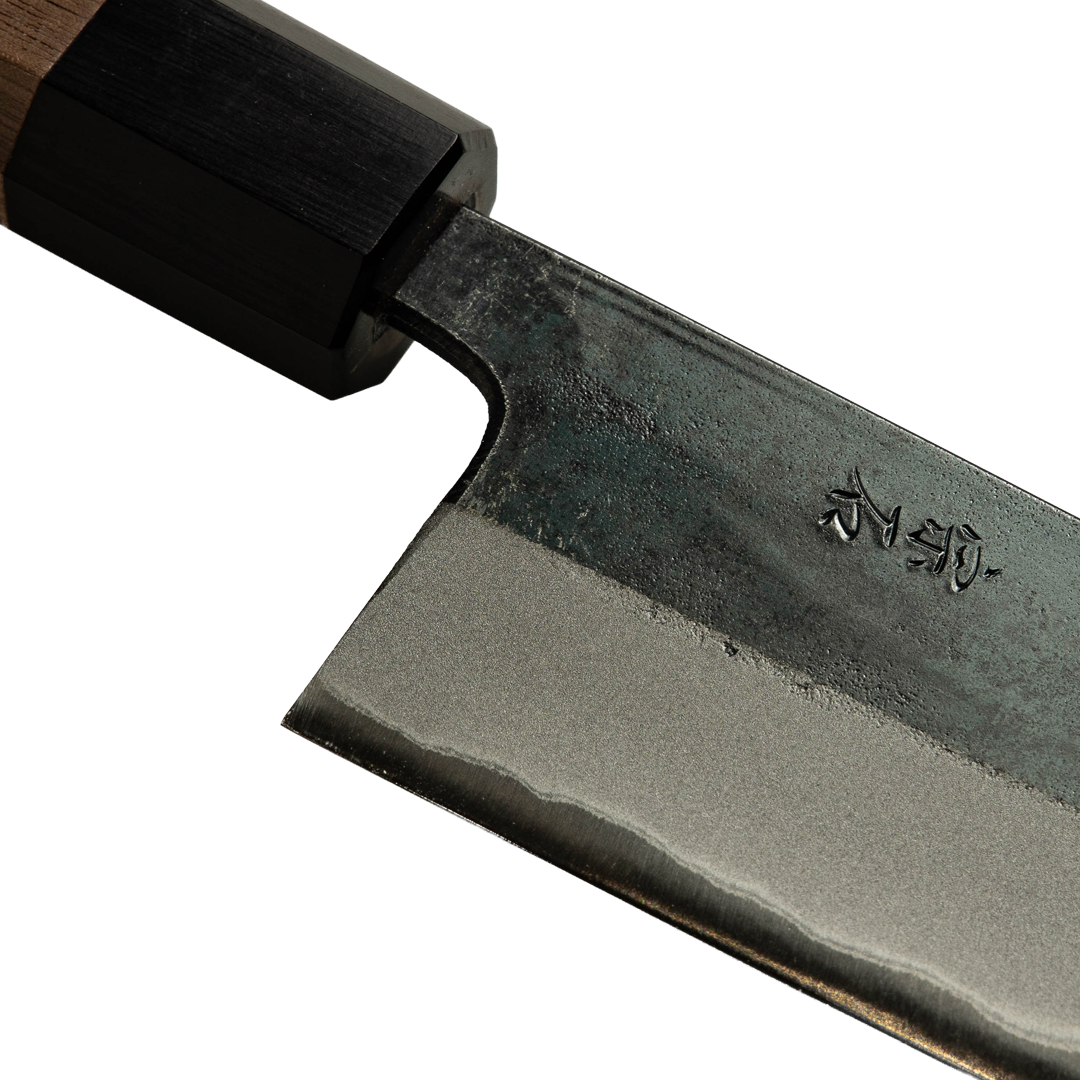 Cuchillo Japonés Wa-Gyuto Muneishi Acero Negro al Carbón Aogami#2 8.5"
