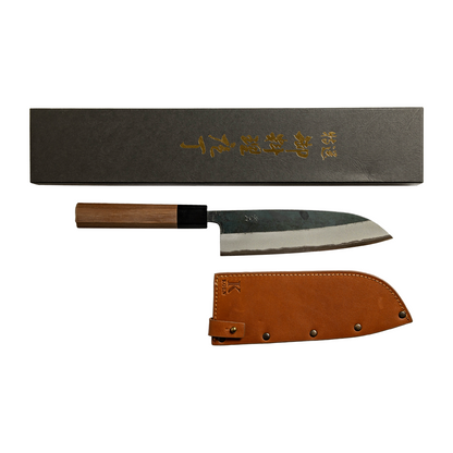 Cuchillo Japonés Wa-Gyuto Muneishi Acero Negro al Carbón Aogami#2 8.5"