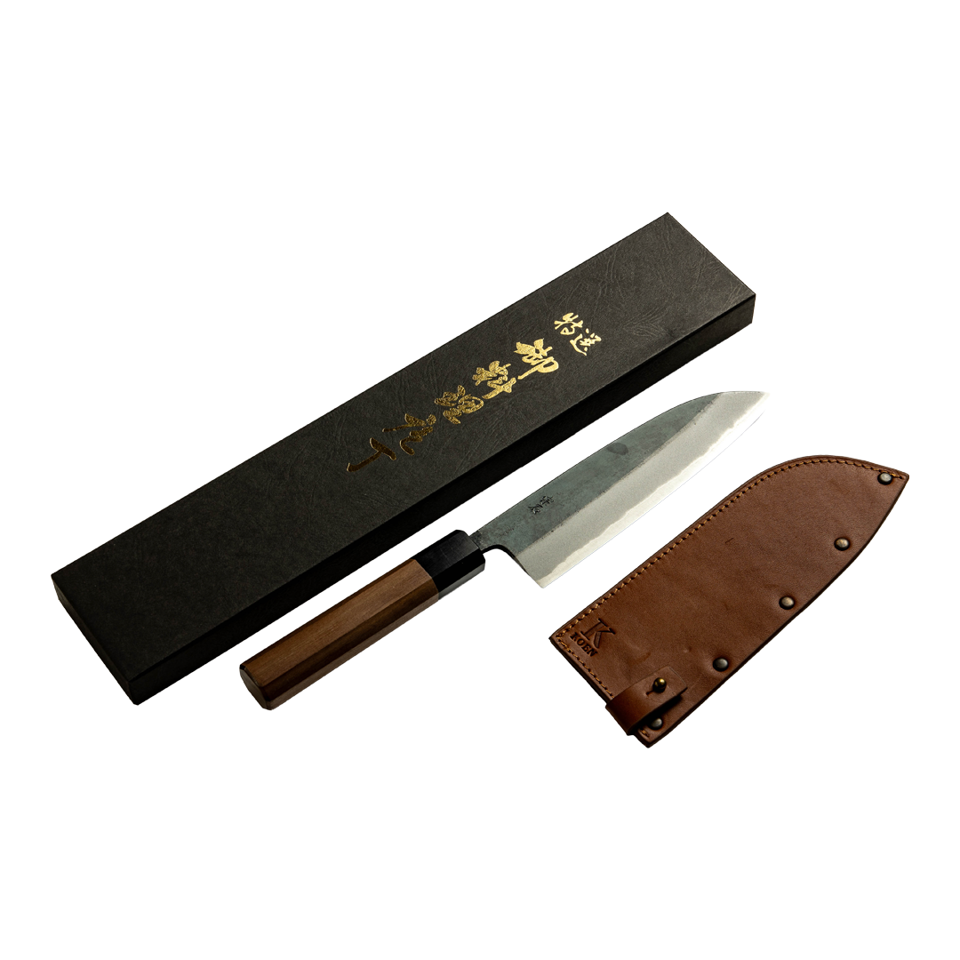Cuchillo Japonés Wa-Gyuto Muneishi Acero Negro al Carbón Aogami#2 8.5"