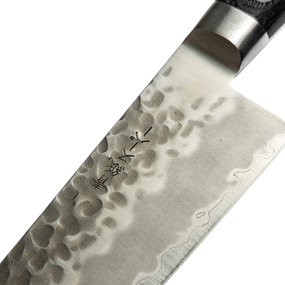 Cuchillo Japonés Santoku Zenpou Acero Aogami Super 7"