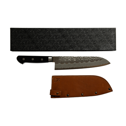 Cuchillo Japonés Santoku Zenpou Acero Aogami Super 7"