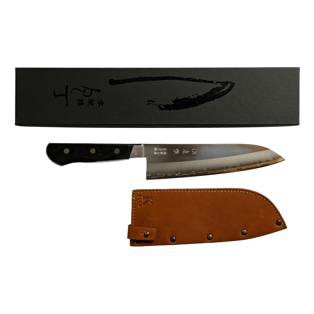 Cuchillo Japonés Santoku Minamoto Acero Sueco Sandvik  7"