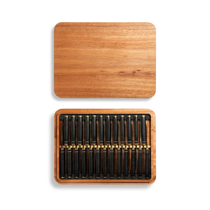 Set 24 Pz. Cuchillo de Mesa Prime KOEN for Chefs Color Negro