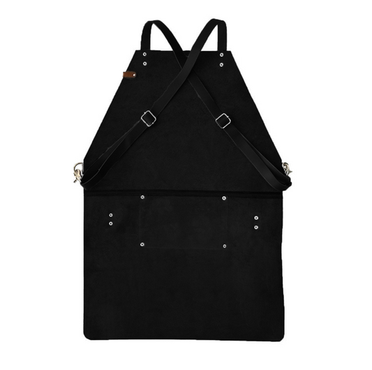 Mandil Parrillero Crossback KOEN for Chefs Piel Bold Color Negro